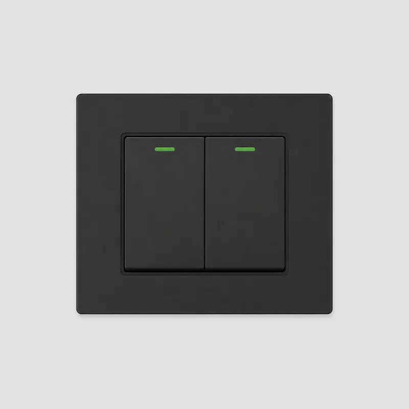 interruptor-gaoyou-negro (1) Interruptor doble negro - GAUYOU - Imagen 1