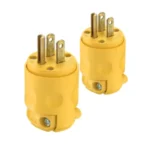 Enchufe plano 2x15A+T 125/250V PVC
5- 15 P LEVINTON  con Línea Tierra